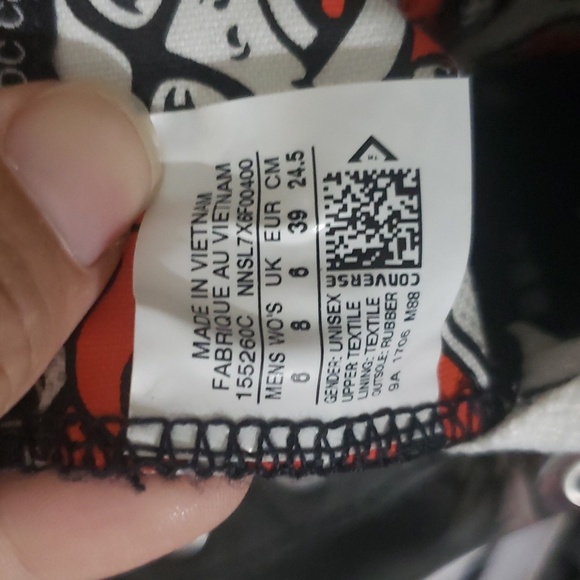 Converse Harley Quinn Hi Top Sneakers Women's 8 Men's 6 Gothic DC Comics Joker - Picture 11 of 12